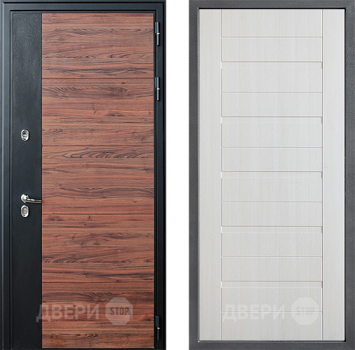 Входная металлическая Дверь Дверной континент ДК-15 Красное Дерево ТЕРМО ФЛ-70 Лиственница белая в Электрогорске