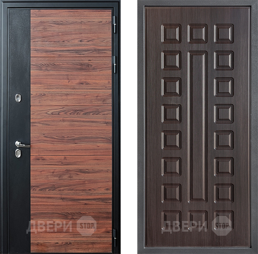 Входная металлическая Дверь Дверной континент ДК-15 Красное Дерево ТЕРМО ФЛ-183 Венге в Электрогорске