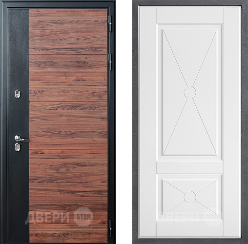 Входная металлическая Дверь Дверной континент ДК-15 Красное Дерево ТЕРМО ФЛ-617 Софт милк в Электрогорске