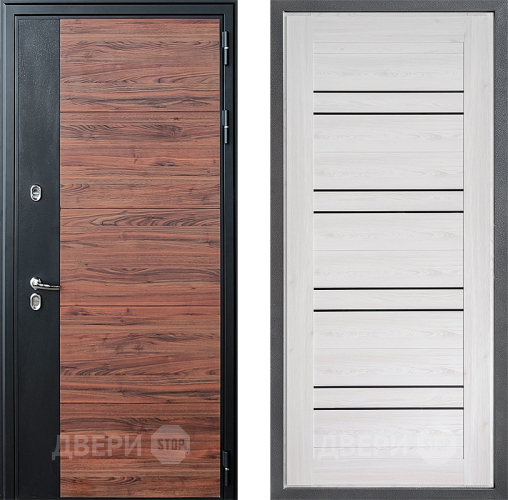 Входная металлическая Дверь Дверной континент ДК-15 Красное Дерево ТЕРМО ФЛ-49 Сосна белая в Электрогорске