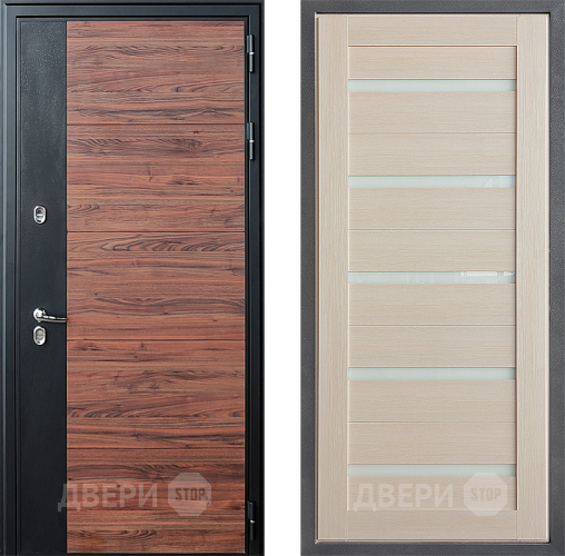 Входная металлическая Дверь Дверной континент ДК-15 Красное Дерево ТЕРМО ФЛ-47 Лиственница белая в Электрогорске