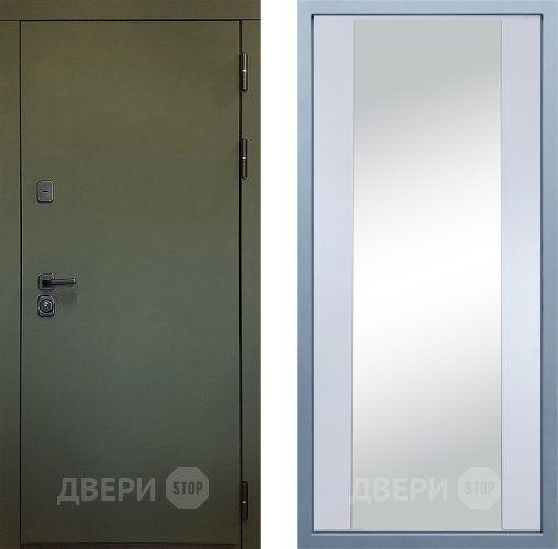 Дверь Дива МД-61 Д-15 Зеркало Белый в Электрогорске