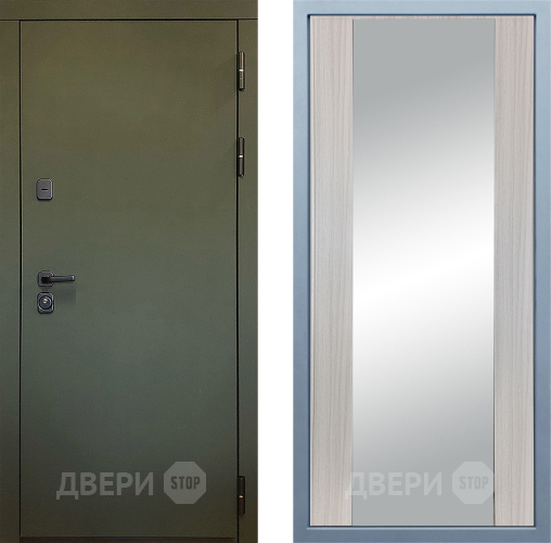 Входная металлическая Дверь Дива МД-61 Д-15 Зеркало Сандал белый в Электрогорске
