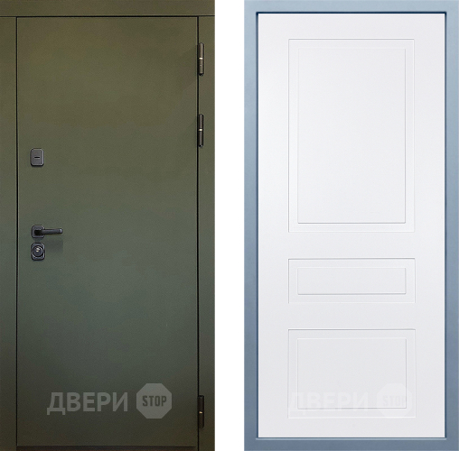Входная металлическая Дверь Дива МД-61 Н-13 Белый в Электрогорске