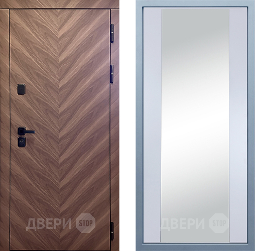 Дверь Дива МД-98 Д-15 Зеркало Белый в Электрогорске