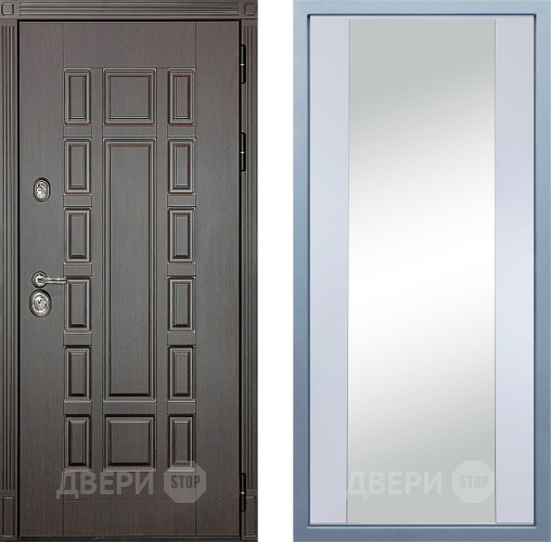 Дверь Дива МД-38 Д-15 Зеркало Белый в Электрогорске