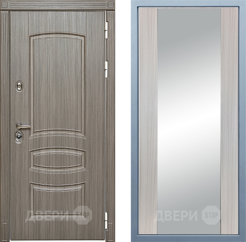 Входная металлическая Дверь Дива МД-42 Д-15 Зеркало Сандал белый в Электрогорске