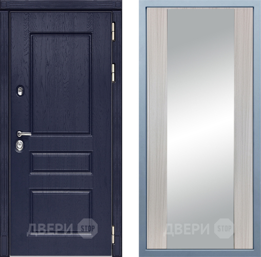 Входная металлическая Дверь Дива МД-45 Д-15 Зеркало Сандал белый в Электрогорске