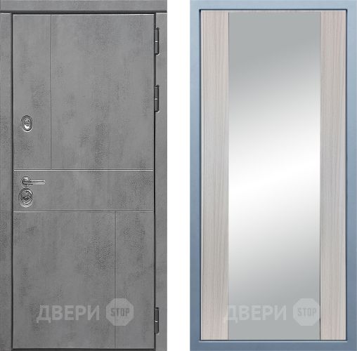 Входная металлическая Дверь Дива МД-48 Д-15 Зеркало Сандал белый в Электрогорске