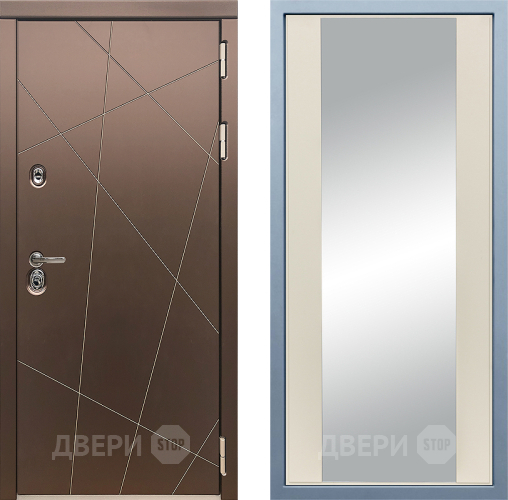 Входная металлическая Дверь Дива МД-50 Д-15 Зеркало Шампань в Электрогорске