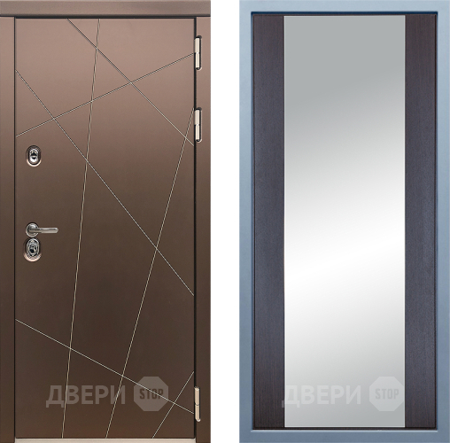 Входная металлическая Дверь Дива МД-50 Д-15 Зеркало Венге в Электрогорске