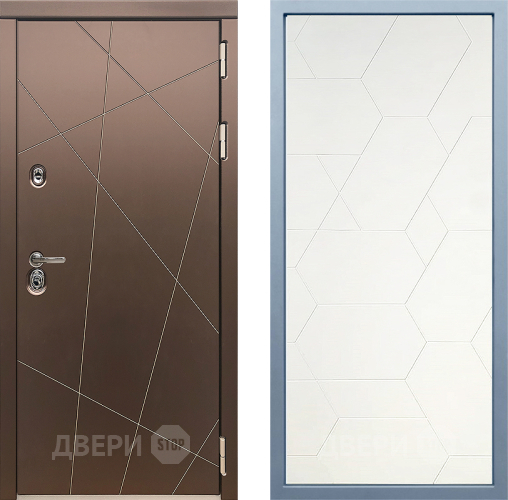Входная металлическая Дверь Дива МД-50 М-16 Белый в Электрогорске