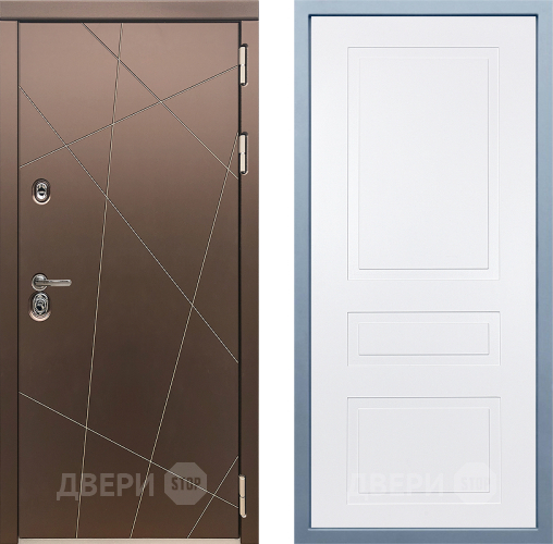 Входная металлическая Дверь Дива МД-50 Н-13 Белый в Электрогорске