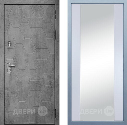 Дверь Дива МД-51 Д-15 Зеркало Белый в Электрогорске