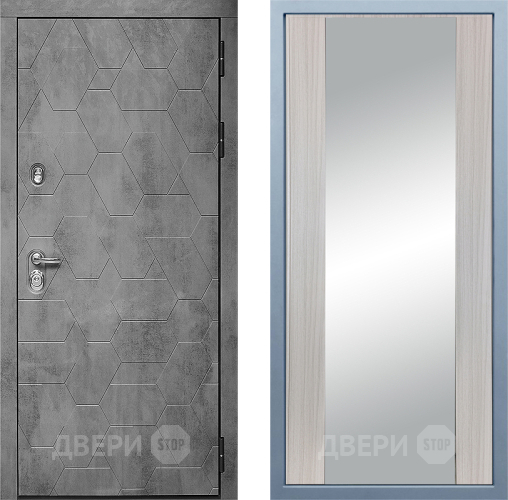 Входная металлическая Дверь Дива МД-51 Д-15 Зеркало Сандал белый в Электрогорске