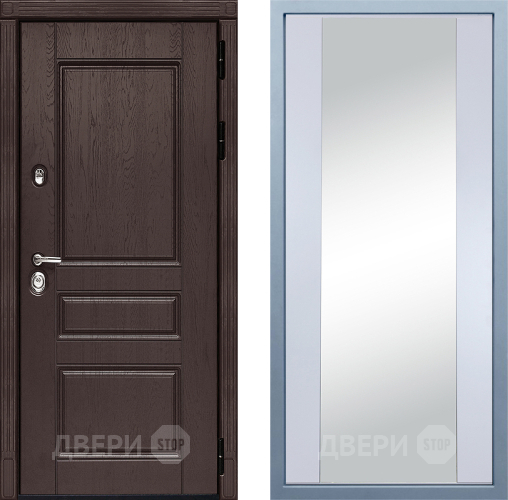 Входная металлическая Дверь Дива МД-90 Д-15 Зеркало Белый в Электрогорске
