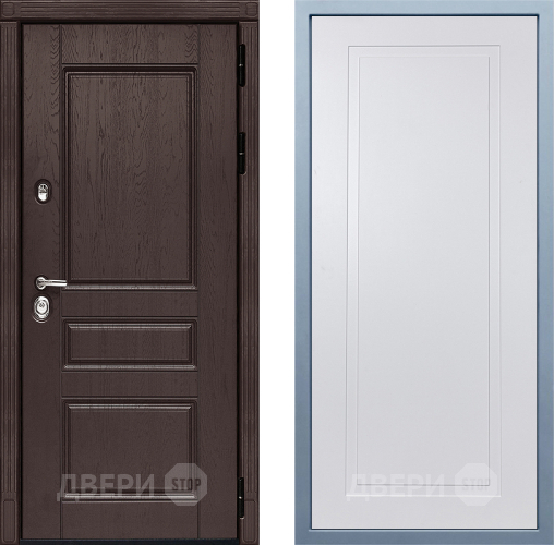 Входная металлическая Дверь Дива МД-90 Н-10 Белый в Электрогорске