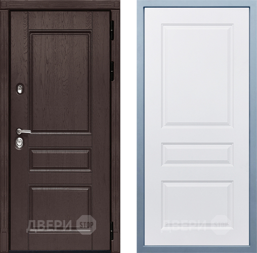 Входная металлическая Дверь Дива МД-90 Д-13 Белый в Электрогорске