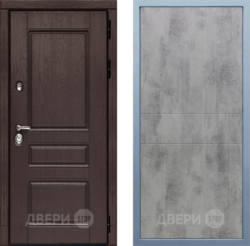Входная металлическая Дверь Дива МД-90 М-1 Бетон темный в Электрогорске