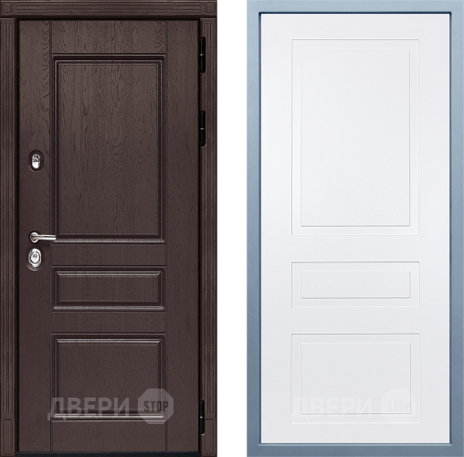 Входная металлическая Дверь Дива МД-90 Н-13 Белый в Электрогорске