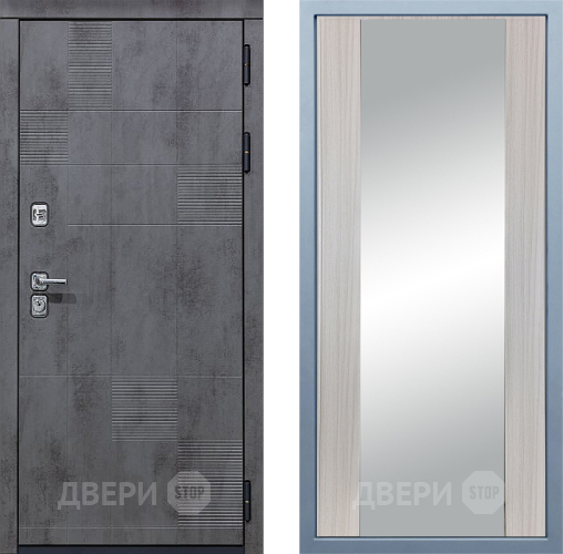 Входная металлическая Дверь Дива МД-35 Д-15 Зеркало Сандал белый в Электрогорске