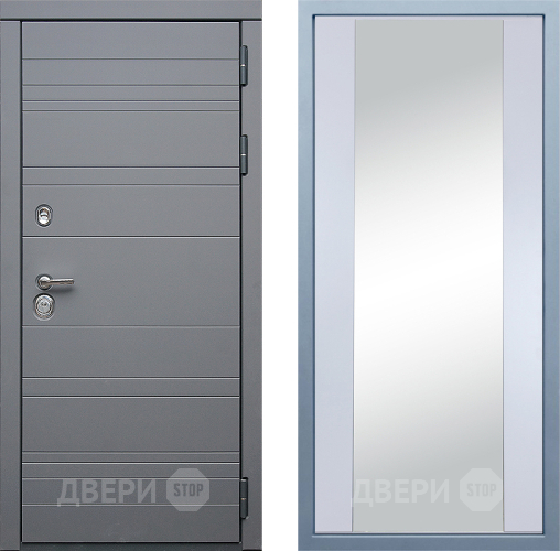 Дверь Дива МД-39 Д-15 Зеркало Белый в Электрогорске