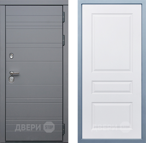 Входная металлическая Дверь Дива МД-39 Д-13 Белый в Электрогорске