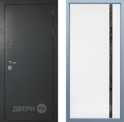 Входная металлическая Дверь Дива МД-40 Титан МХ-47 Белый матовый в Электрогорске