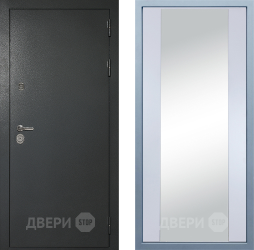 Дверь Дива МД-40 Титан Д-15 Зеркало Белый в Электрогорске