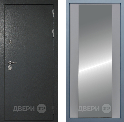 Входная металлическая Дверь Дива МД-40 Титан Д-15 Зеркало Силк Маус в Электрогорске