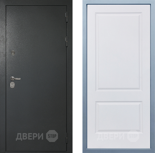 Входная металлическая Дверь Дива МД-40 Титан Д-7 Белый в Электрогорске