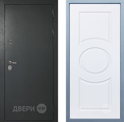 Входная металлическая Дверь Дива МД-40 Титан Д-8 Белый в Электрогорске