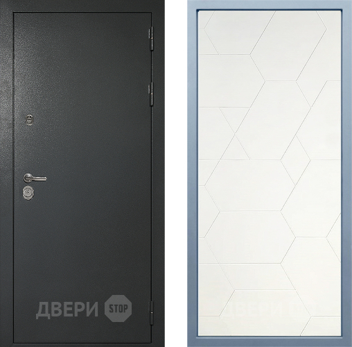 Входная металлическая Дверь Дива МД-40 Титан М-16 Белый в Электрогорске