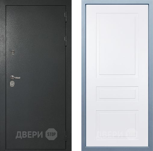 Входная металлическая Дверь Дива МД-40 Титан Н-13 Белый в Электрогорске
