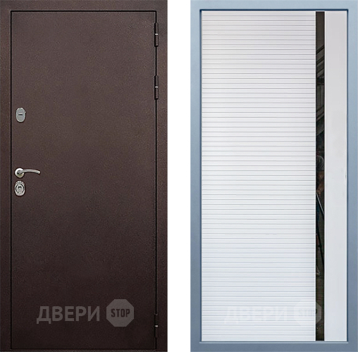 Входная металлическая Дверь Дива МД-40 Медь МХ-45 Белый матовый в Электрогорске
