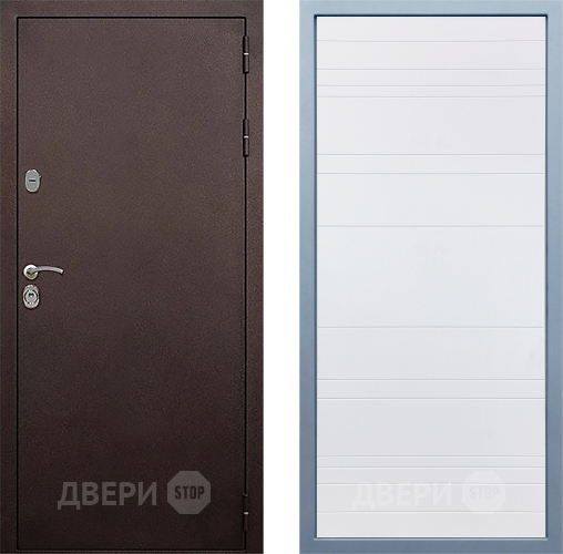 Входная металлическая Дверь Дива МД-40 Медь Д-5 Белый в Электрогорске
