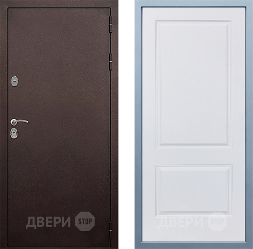 Дверь Дива МД-40 Медь Д-7 Белый в Электрогорске