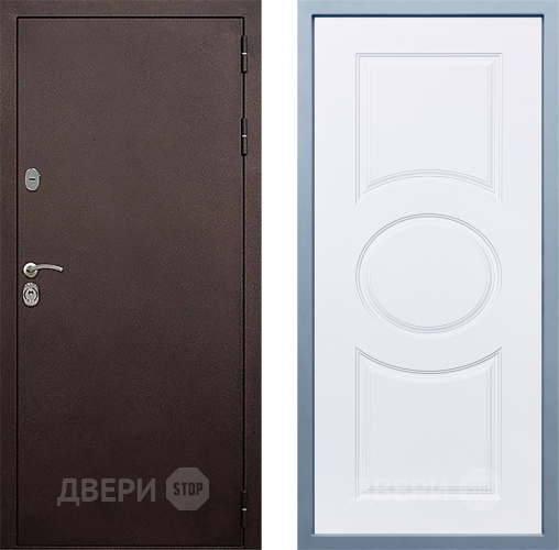 Входная металлическая Дверь Дива МД-40 Медь Д-8 Белый в Электрогорске