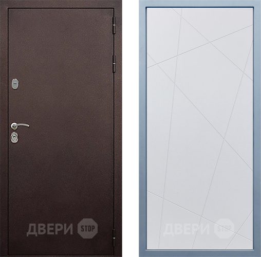 Входная металлическая Дверь Дива МД-40 Медь Д-11 Белый в Электрогорске