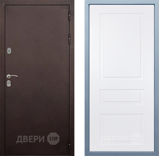 Дверь Дива МД-40 Медь Н-13 Белый в Электрогорске