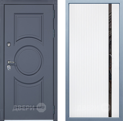 Входная металлическая Дверь Дива МХ-30 STR МХ-46 Белый матовый в Электрогорске