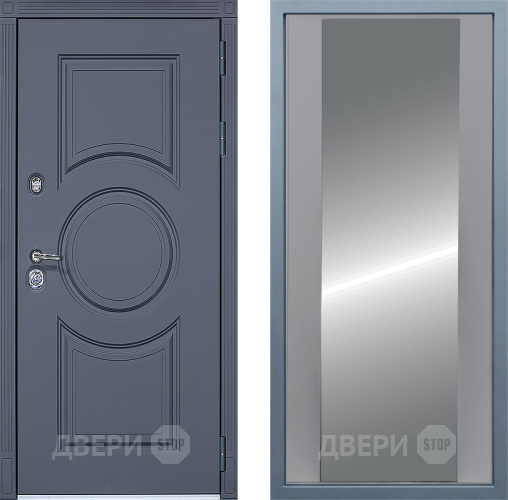 Входная металлическая Дверь Дива МХ-30 STR Д-15 Зеркало Силк Маус в Электрогорске