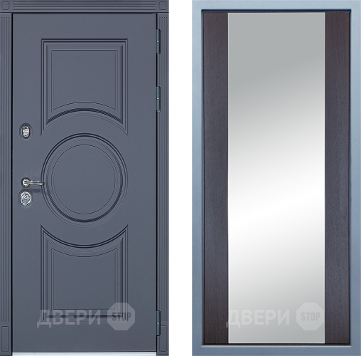 Входная металлическая Дверь Дива МХ-30 STR Д-15 Зеркало Венге в Электрогорске
