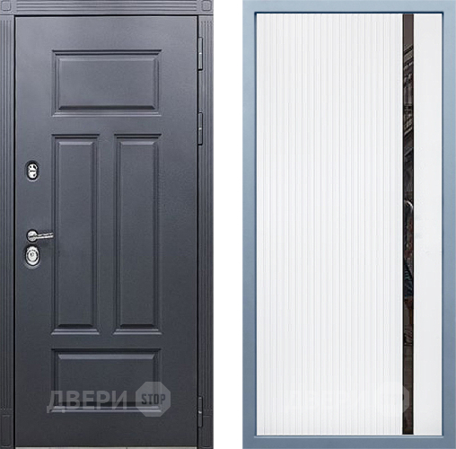 Входная металлическая Дверь Дива МХ-29 STR МХ-46 Белый матовый в Электрогорске
