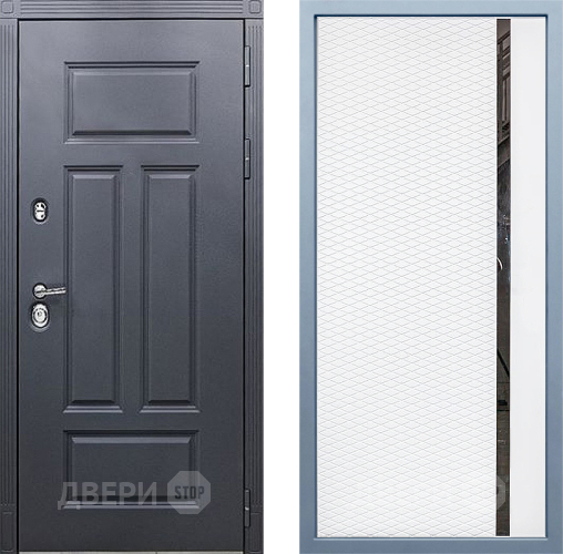 Входная металлическая Дверь Дива МХ-29 STR МХ-47 Белый матовый в Электрогорске