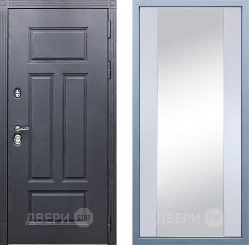Входная металлическая Дверь Дива МХ-29 STR Д-15 Зеркало Белый в Электрогорске