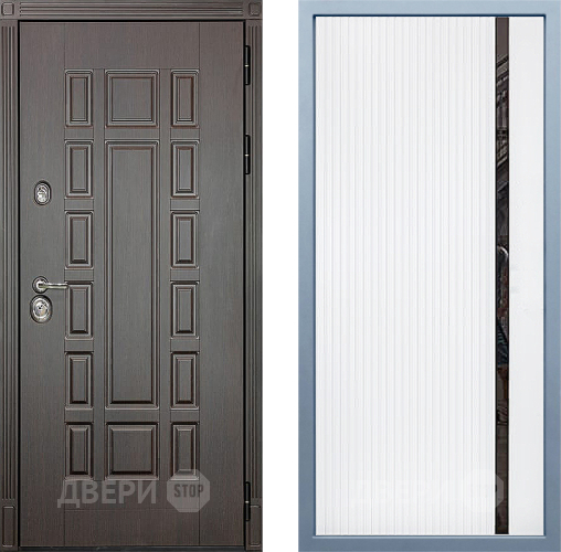 Входная металлическая Дверь Дива МХ-53 STR МХ-46 Белый матовый в Электрогорске
