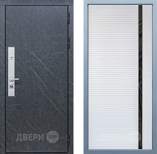 Входная металлическая Дверь Дива МХ-26 STR МХ-45 Белый матовый в Электрогорске