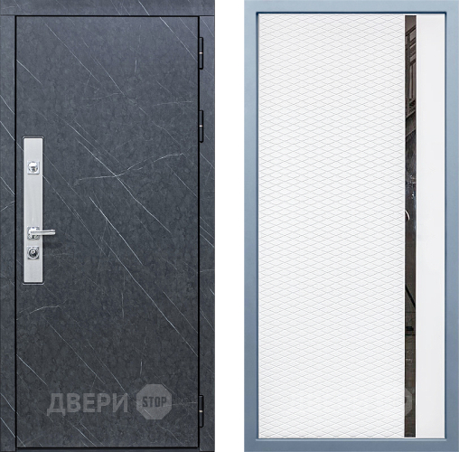 Входная металлическая Дверь Дива МХ-26 STR МХ-47 Белый матовый в Электрогорске