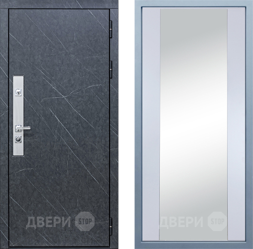 Входная металлическая Дверь Дива МХ-26 STR Д-15 Зеркало Белый в Электрогорске